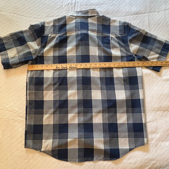 ORVIS Mens Large short sleeve shirt blue plaid - Picture 5 of 5